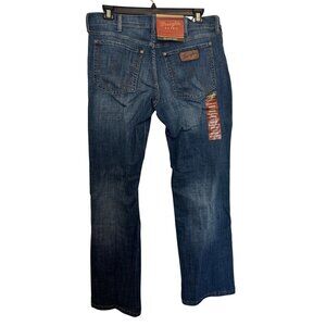 Wrangler Retro Relaxed Boot Mens Jeans 34x34 Stretch Medium Wash Premium Denim